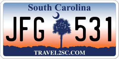SC license plate JFG531