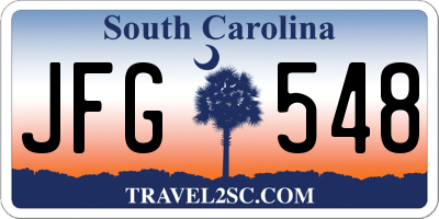 SC license plate JFG548