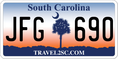 SC license plate JFG690