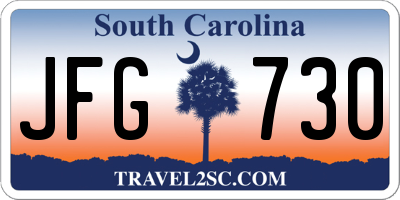 SC license plate JFG730