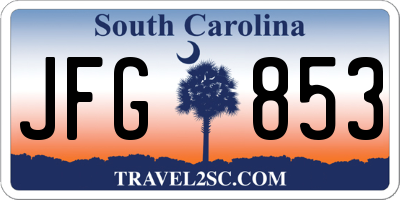 SC license plate JFG853