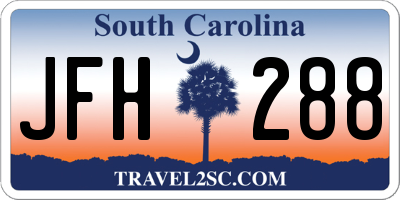 SC license plate JFH288