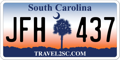 SC license plate JFH437