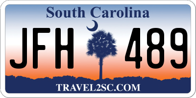 SC license plate JFH489