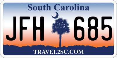 SC license plate JFH685