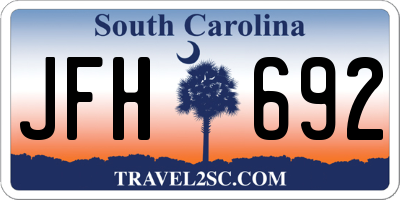 SC license plate JFH692