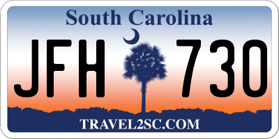 SC license plate JFH730