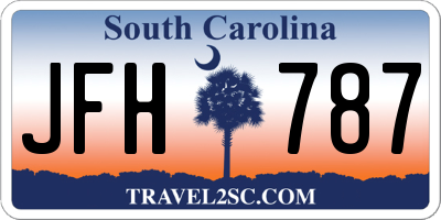 SC license plate JFH787