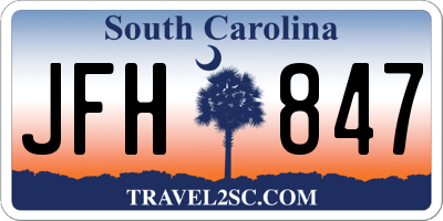 SC license plate JFH847