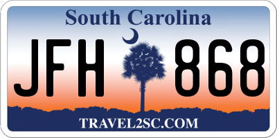 SC license plate JFH868