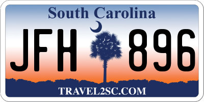 SC license plate JFH896