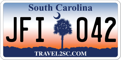 SC license plate JFI042