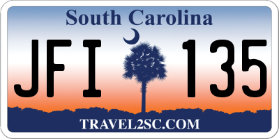 SC license plate JFI135