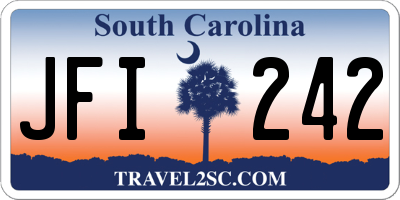 SC license plate JFI242