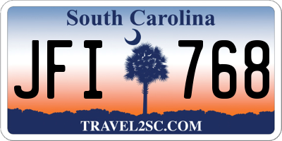 SC license plate JFI768