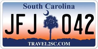 SC license plate JFJ042