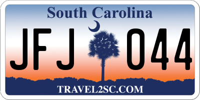 SC license plate JFJ044