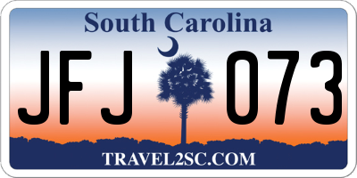 SC license plate JFJ073