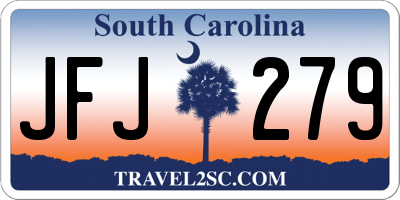 SC license plate JFJ279