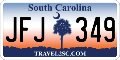 SC license plate JFJ349