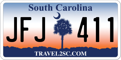 SC license plate JFJ411