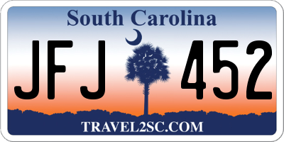 SC license plate JFJ452