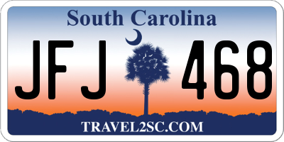 SC license plate JFJ468