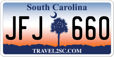 SC license plate JFJ660