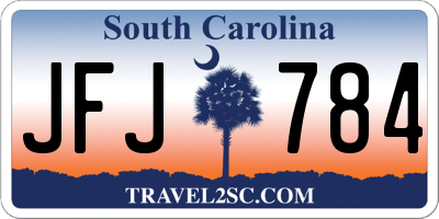 SC license plate JFJ784