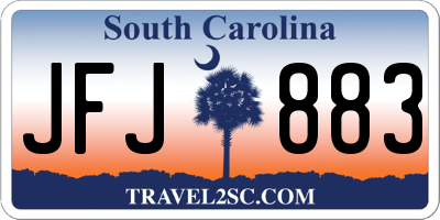 SC license plate JFJ883