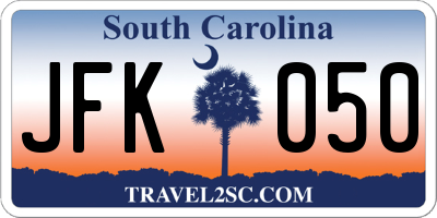 SC license plate JFK050