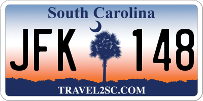 SC license plate JFK148