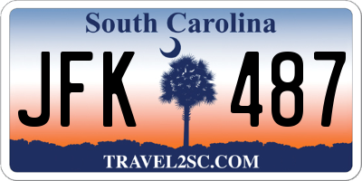 SC license plate JFK487