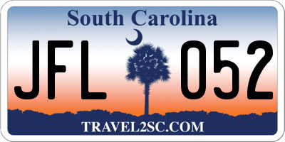 SC license plate JFL052