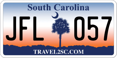 SC license plate JFL057