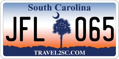SC license plate JFL065