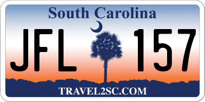 SC license plate JFL157
