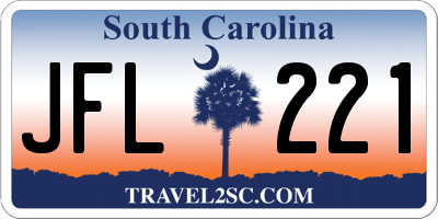 SC license plate JFL221