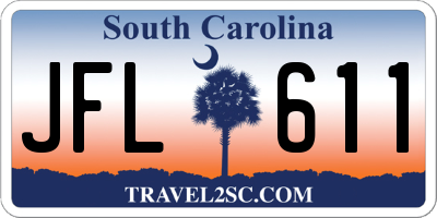 SC license plate JFL611