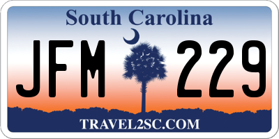 SC license plate JFM229
