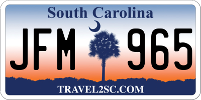 SC license plate JFM965
