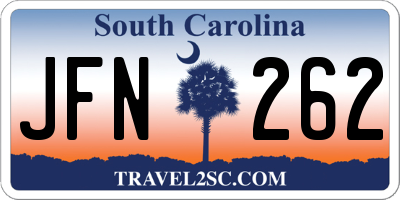 SC license plate JFN262