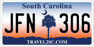 SC license plate JFN306