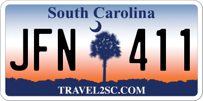 SC license plate JFN411