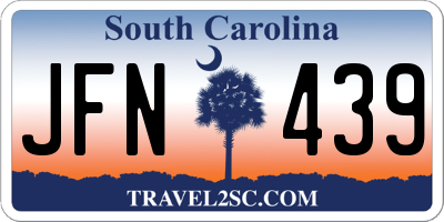 SC license plate JFN439