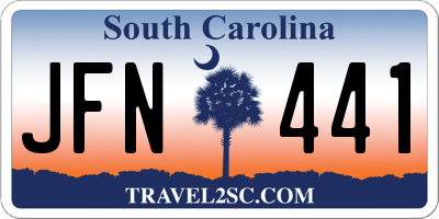 SC license plate JFN441