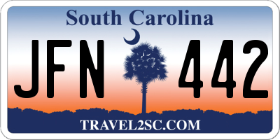SC license plate JFN442