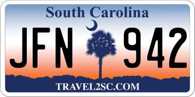 SC license plate JFN942