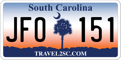 SC license plate JFO151