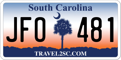 SC license plate JFO481